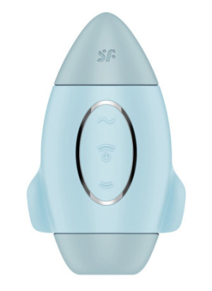 Stimulateur de clitoris violet vibration et air pulsé USB vert Mission control Satisfyer - CC597853
